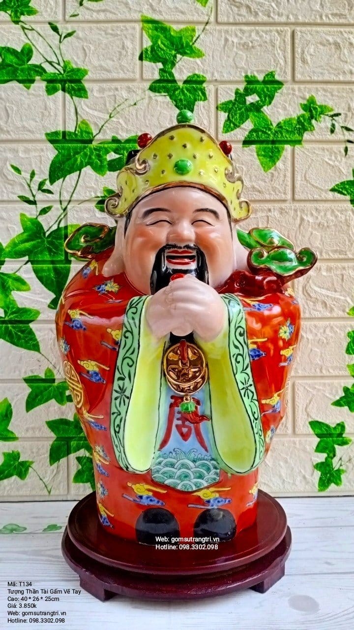 TƯỢNG THẦN TÀI GẤM VẼ TAY